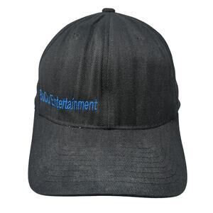 BuCu Entertainment Fitted Hat Black Medium Embroidered Flexfit Lids